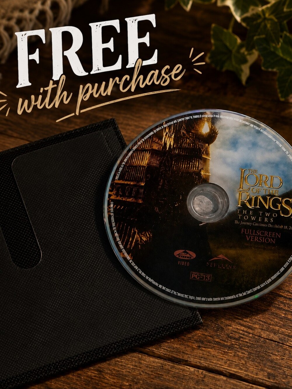 Free add on item The Lord of the Rings The Two Tower DVD